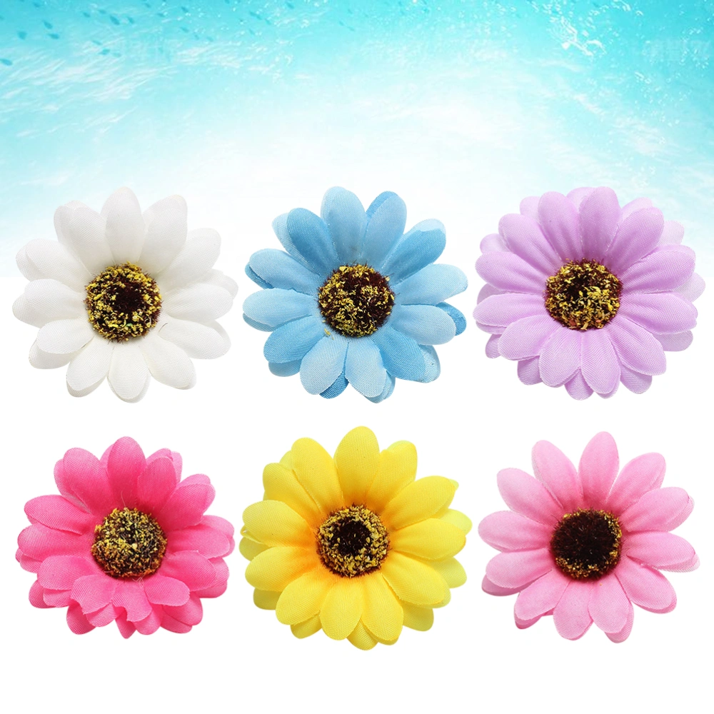 6Pcs Bohemian Flower Hairpins Sunflower Design Headdress Stylish Hair Clips Hair Decorations for Daily Travel (Mixed Style)