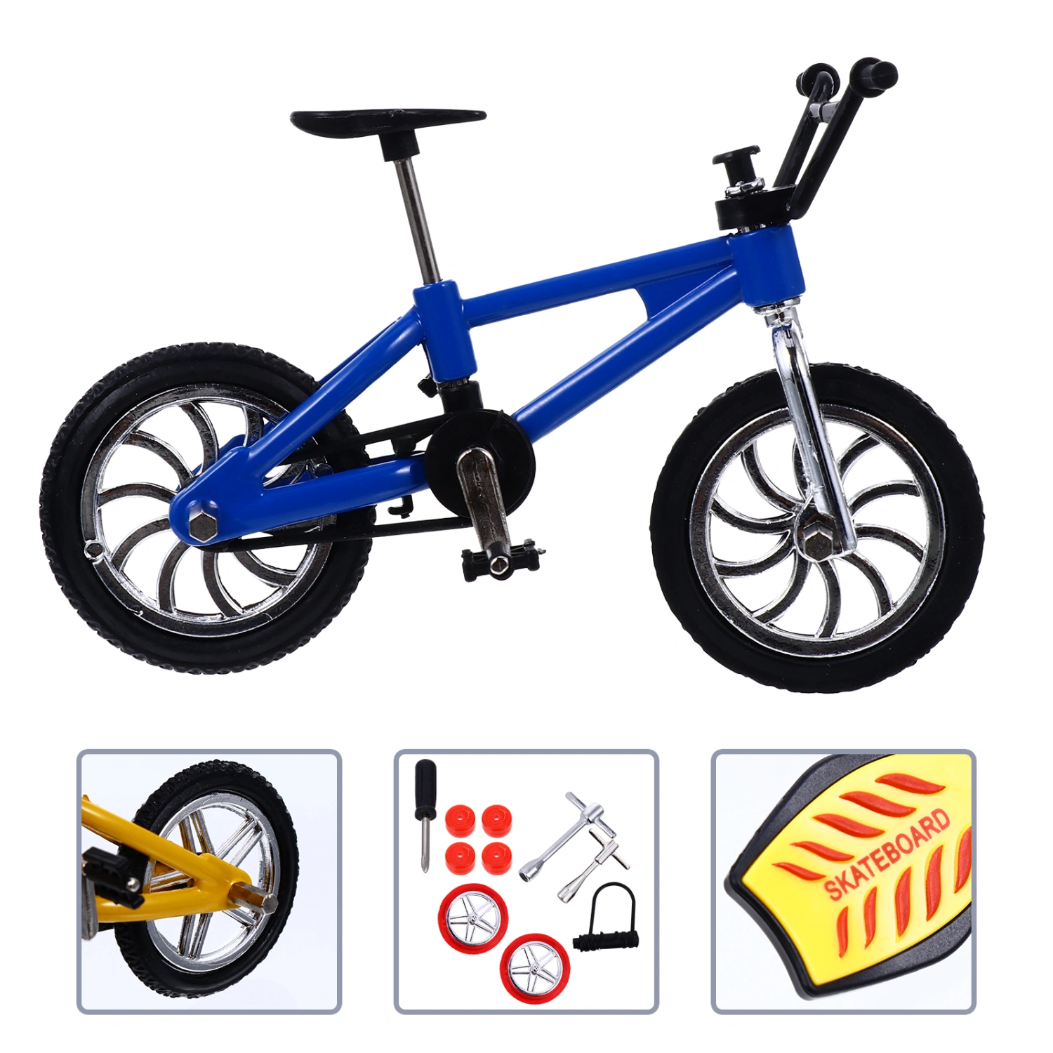 18 Pcs Mini Finger Toys Finger Skateboards Finger Bikes Scooter Tiny Swing Board