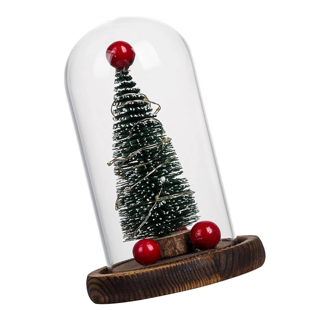 1PC Christmas Tree Glass Cover Lamp Desktop LED Night Lamp Christmas Tree Lamp