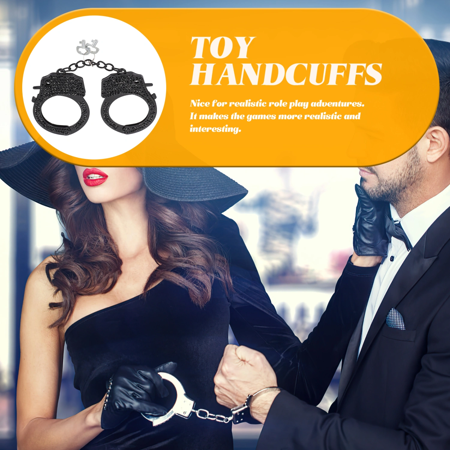 Metal Handcuffs Role Play Toys Party Supplies Safety Release Toy Handcuffs with Keys