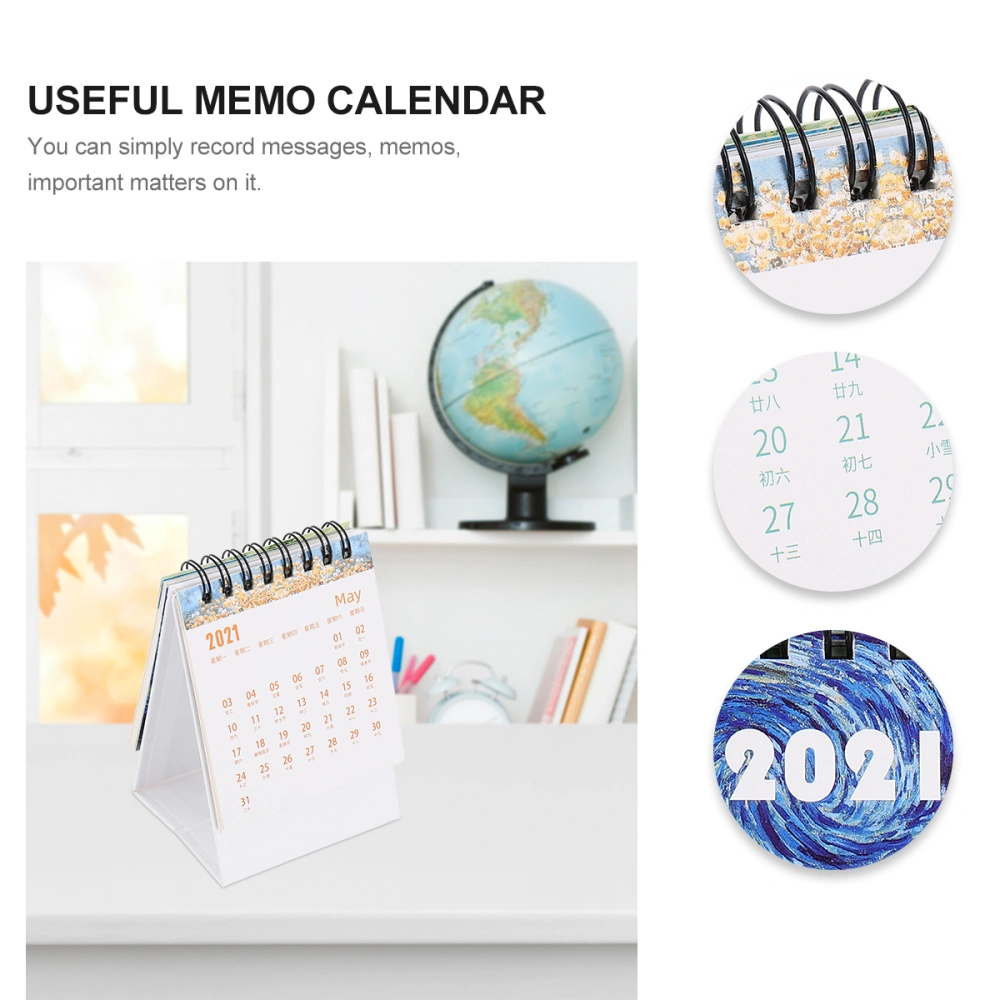 1 Pc Simple Calendar Decorative Schedule Planner Novel Memo Desk Calendar