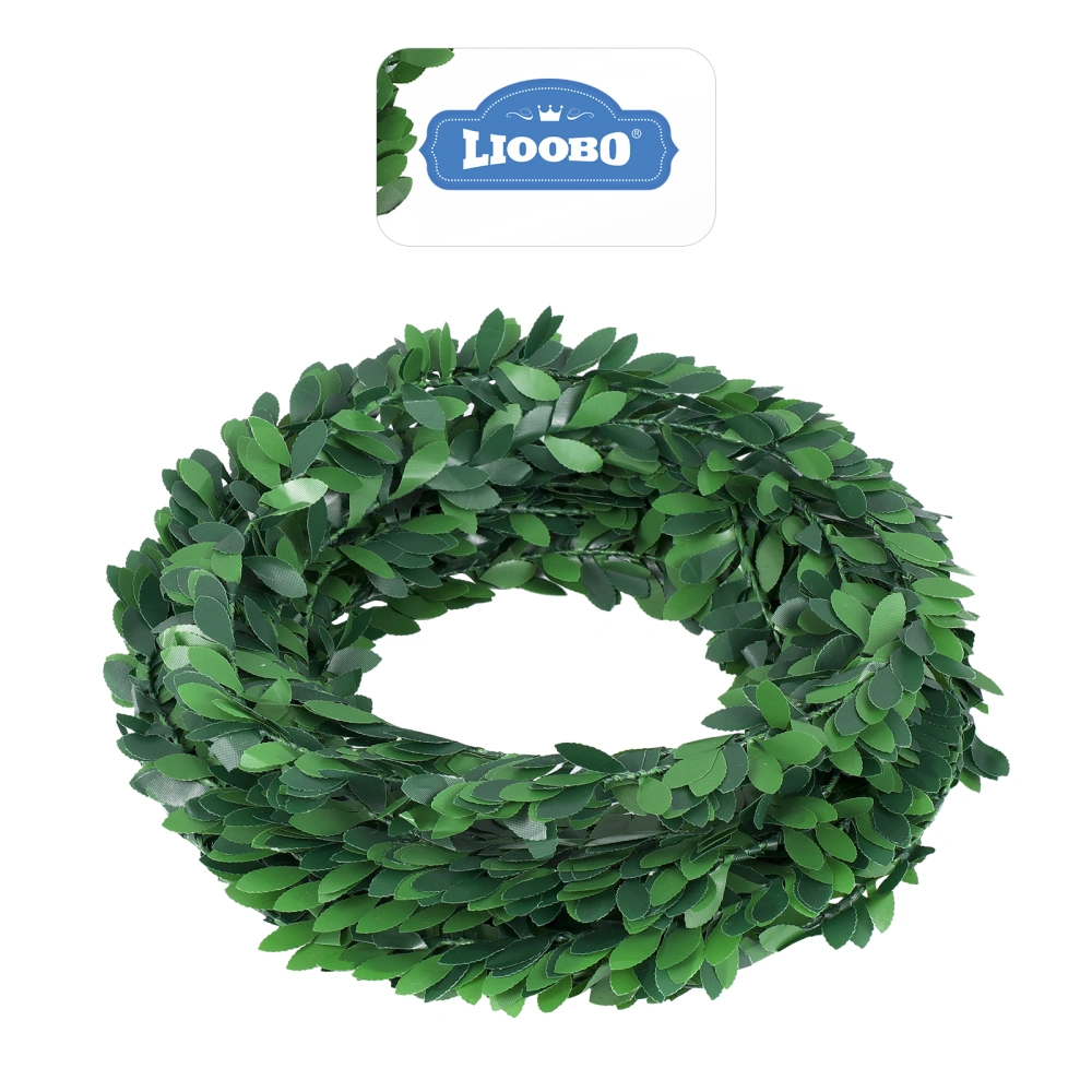 LIOOBO 7.5m Artificial Garland Foliage Green Leaves Simulated Vine for Wedding Party Ceremony DIY Headbands