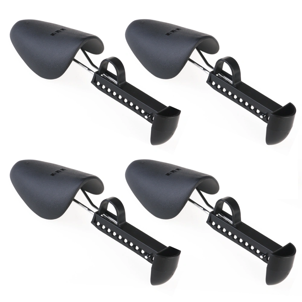 2 Pairs of Men Adjustable Shoe Tree Stretcher Boot Holder (Black)