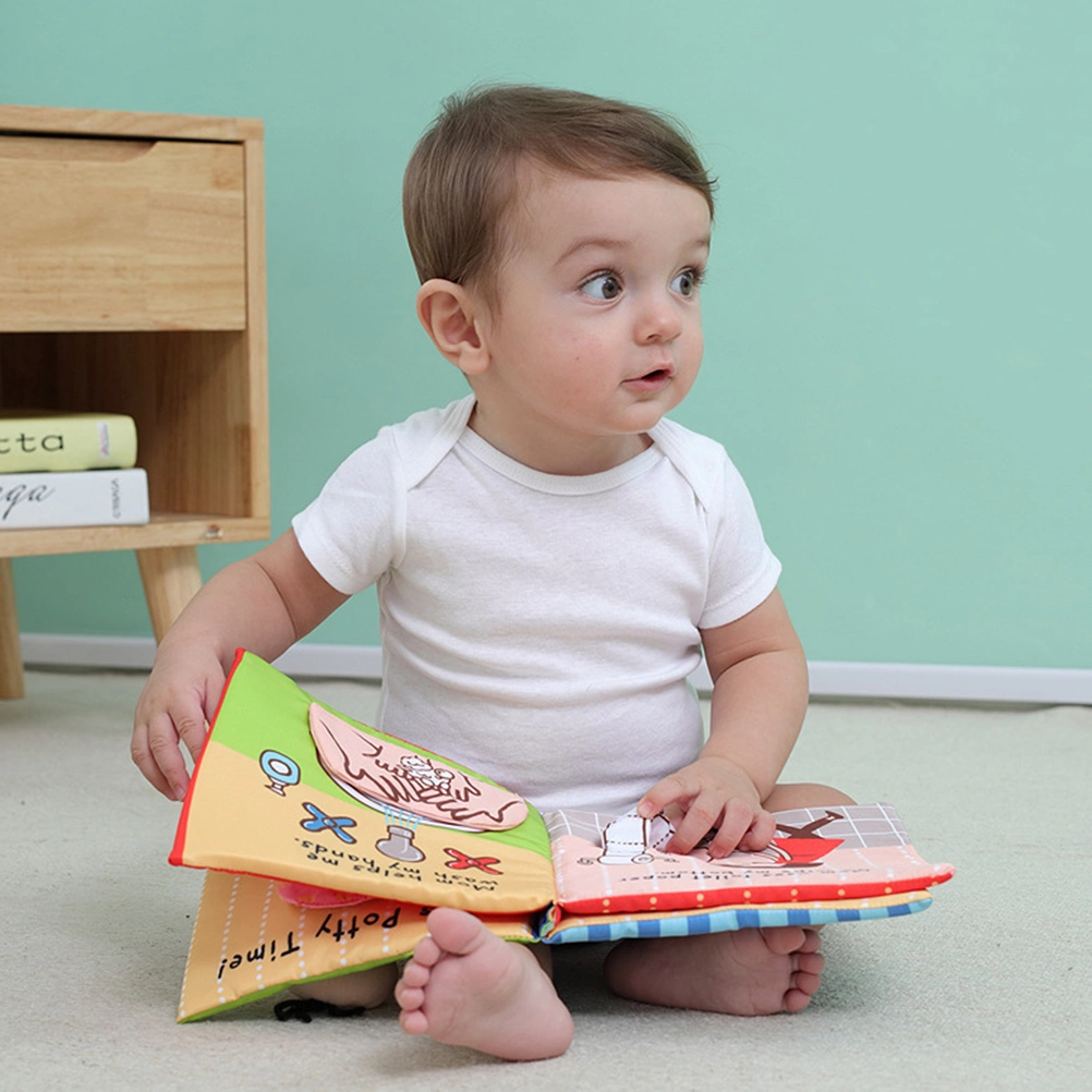 Baby's First Cloth Book Washable Fabric Toy Early Educational Preschool Learning Books for Kids (It's Potty Time)