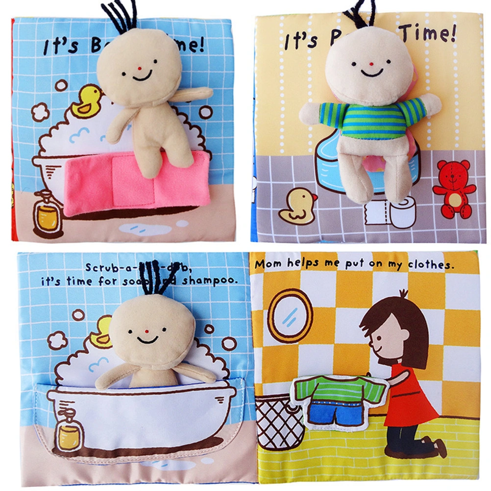 Baby's First Cloth Book Washable Fabric Toy Early Educational Preschool Learning Books for Kids (It's Potty Time)