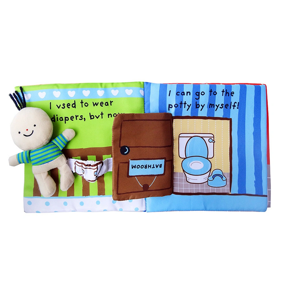 Baby's First Cloth Book Washable Fabric Toy Early Educational Preschool Learning Books for Kids (It's Potty Time)