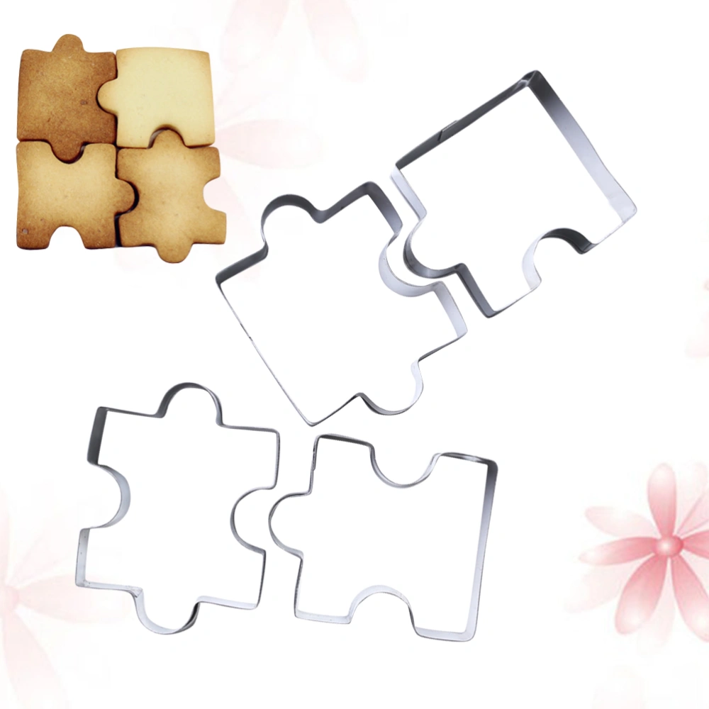 4pcs Stainless Steel Cookie Biscuit Cutter Set DIY Baking Mold Mould