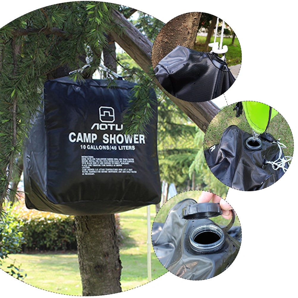 1 Set Solar Shower Bag Portable Camping Shower Bag Solar Heating Bag Pouch