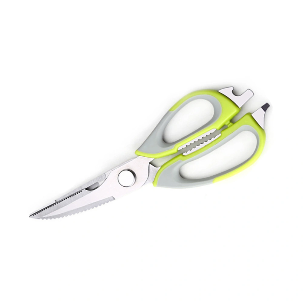 Kitchen Scissors Multi-purpose Utensils Stainless Steel Food Scissors for Home Restaurant (Green)