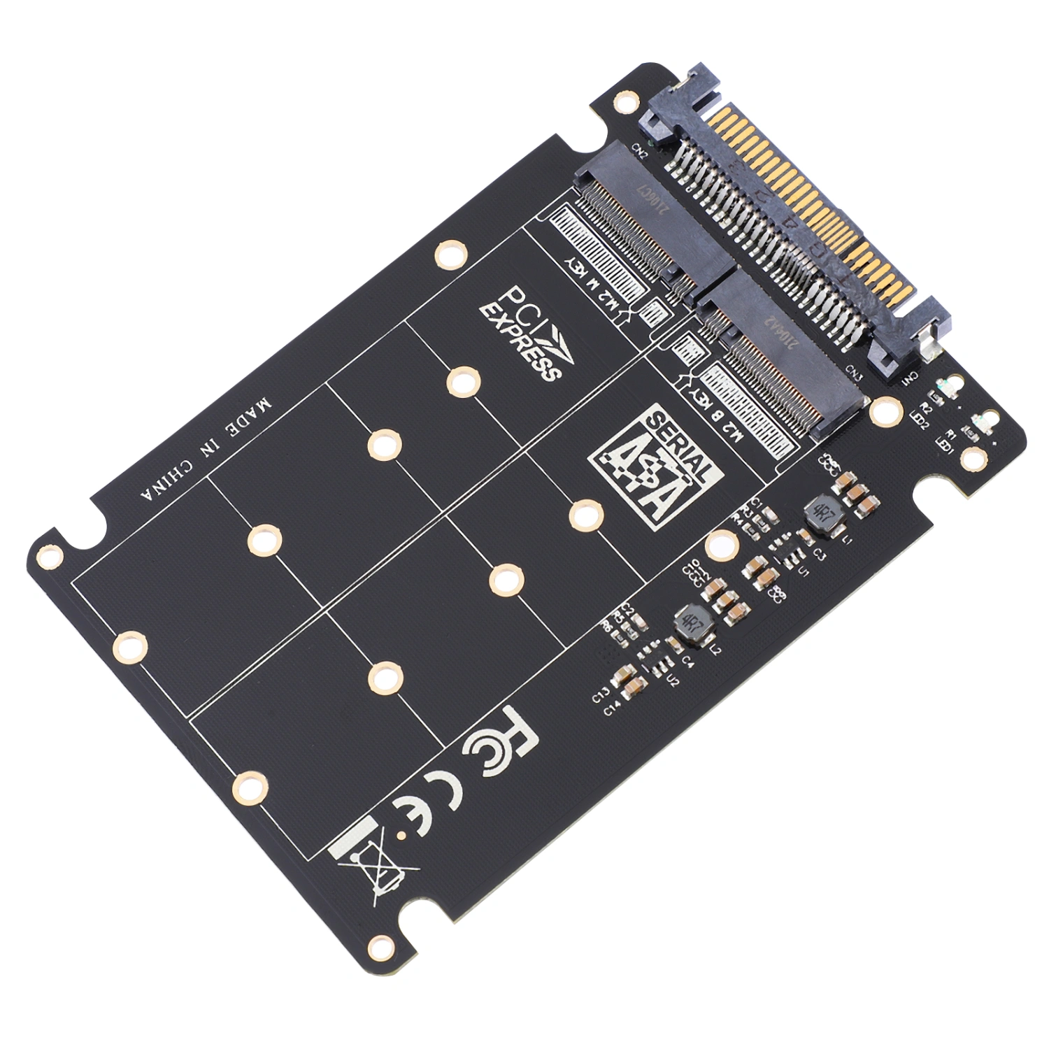 M.2 to U.2 Adapter M.2 M-key and M.2 B-key to U.2 SSD Converter Accessory