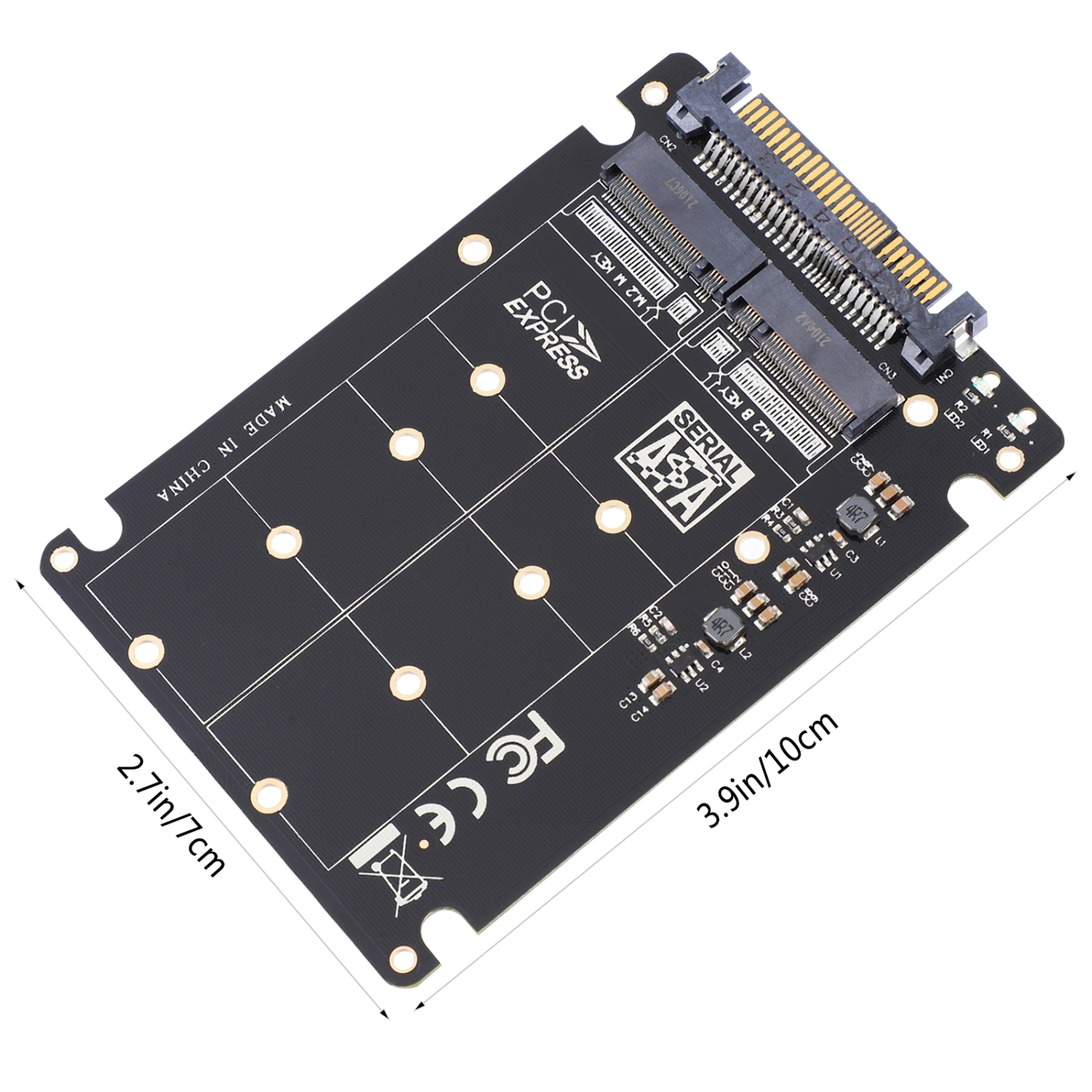 M.2 to U.2 Adapter M.2 M-key and M.2 B-key to U.2 SSD Converter Accessory
