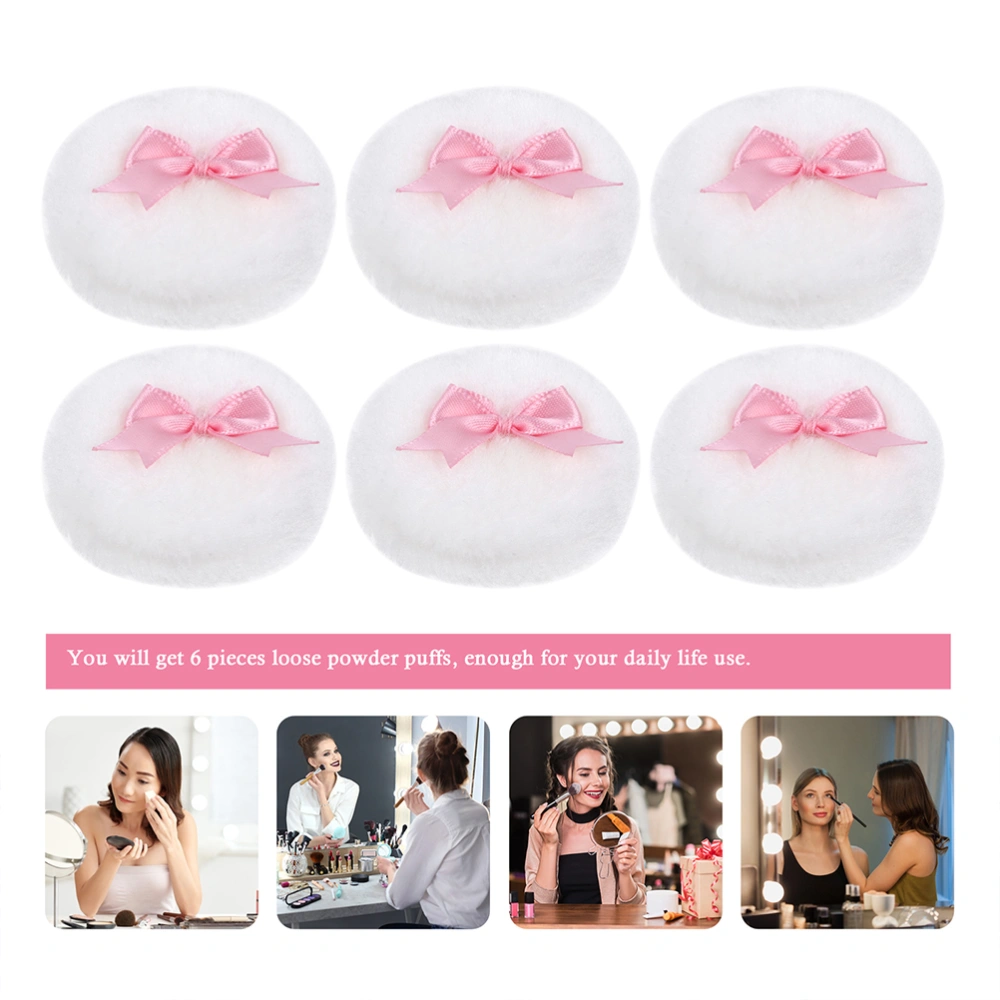 4Pcs Fluffy Powder Puff Washable Puff Plush Body Powder Puff for Female