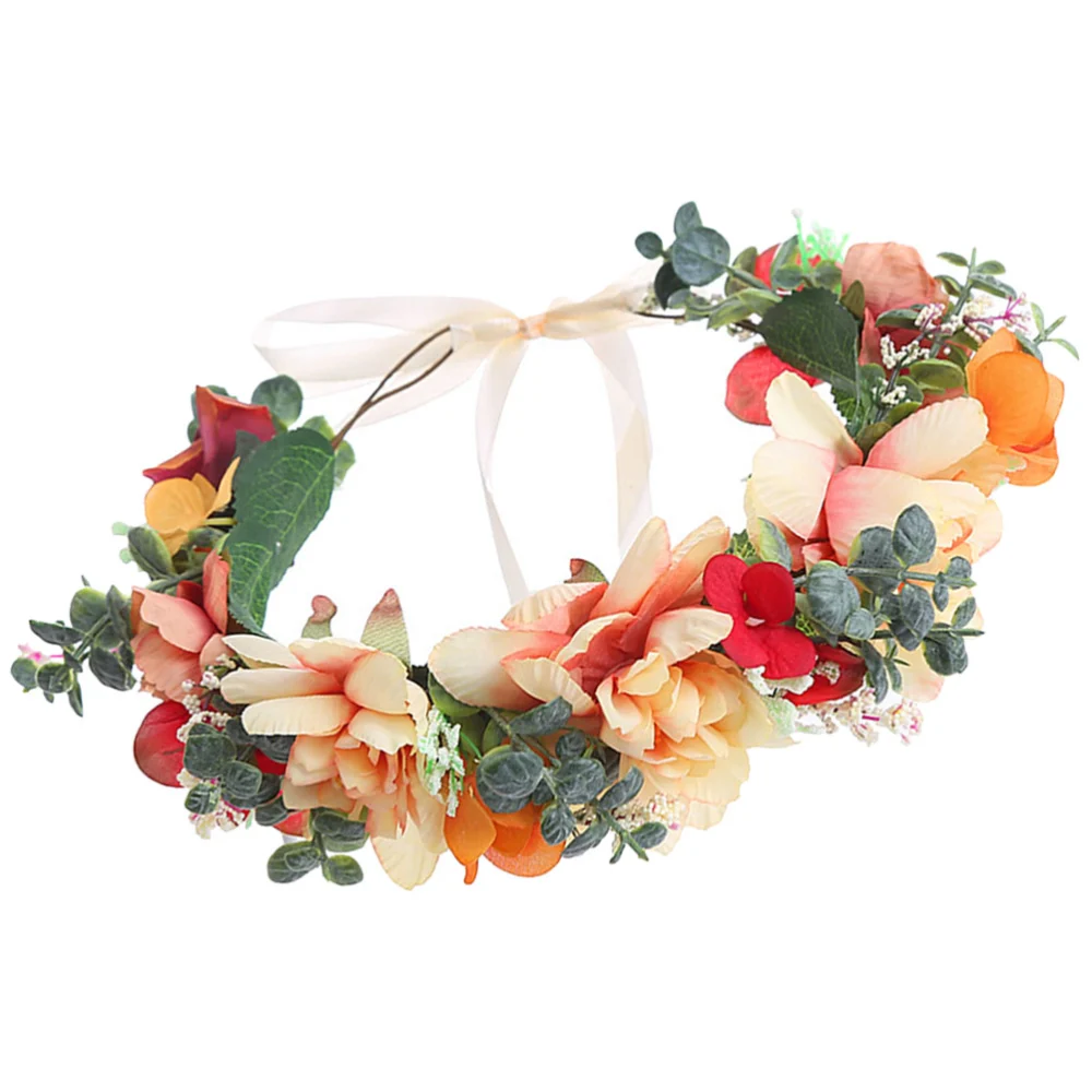 Women Flower Headband Wreath Floral Wedding Garland Wedding Festivals Photo Prop