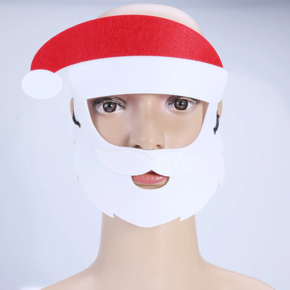 Fun Creative Christmas Costume Mask Felt Mask for Kids Adults Cosplay Christmas Party (Santa)