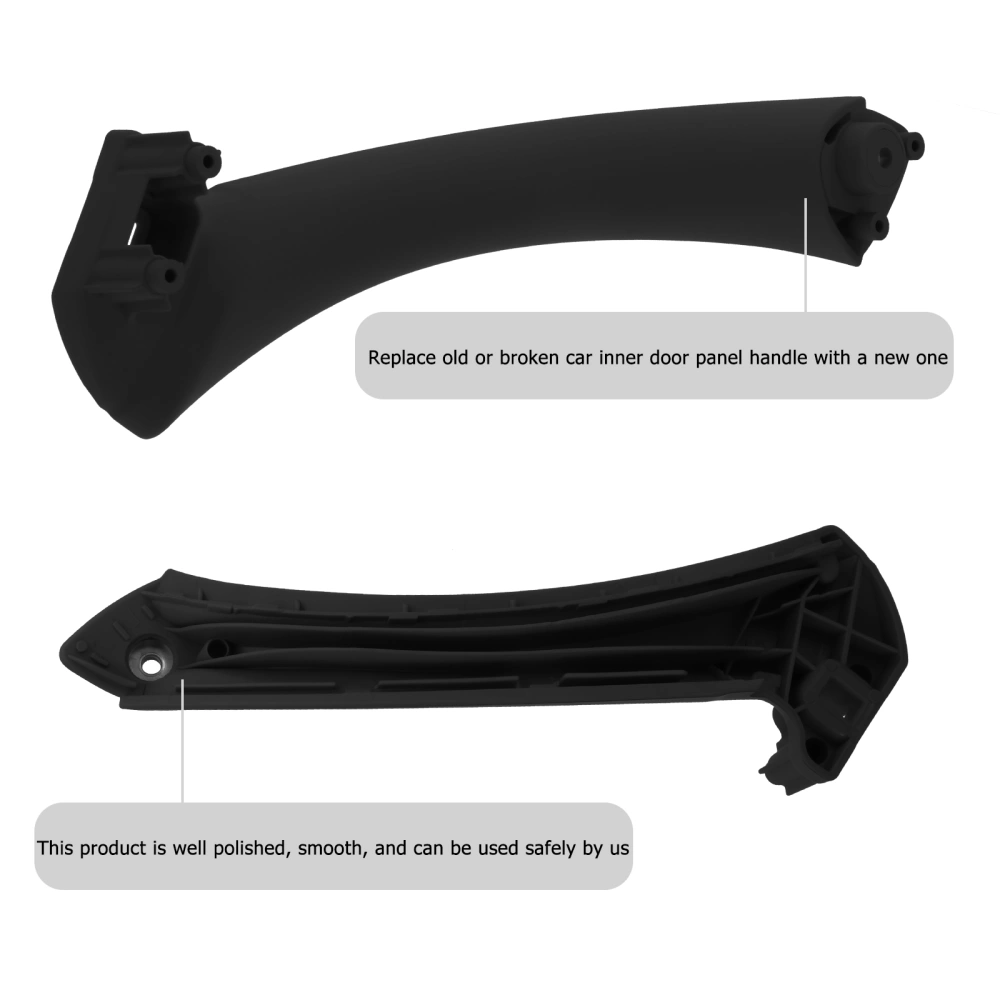 Durable Front Door Handle Left Side Interior Door Handle Cover for Car (Black)