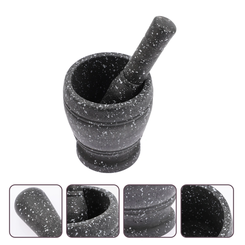 1 Set of Mortar and Pestle Household Mortar Pestle Plastic Garlic Masher Kitchen Supply