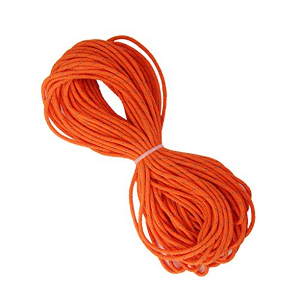 3mm Reflective Tent Guy Line Rope Camping Cord Paracord 20M (Orange)