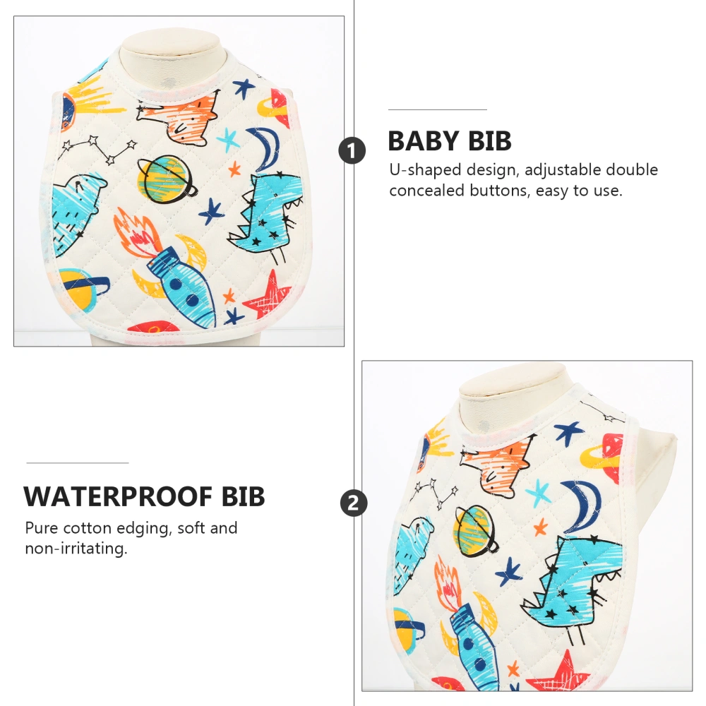 3pcs Cotton Baby Bibs Cartoon Infant Drool Absorbent Bandana Bibs