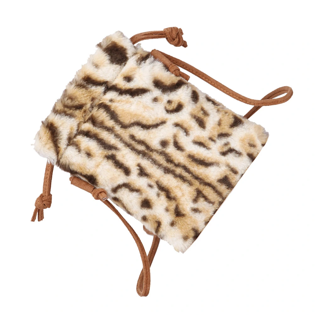 1PC Crossbody Bag Fashion Shoulder Bag Cell Phone Purse Plush Wallet Bag for Women Girls (Tiger Stripe)