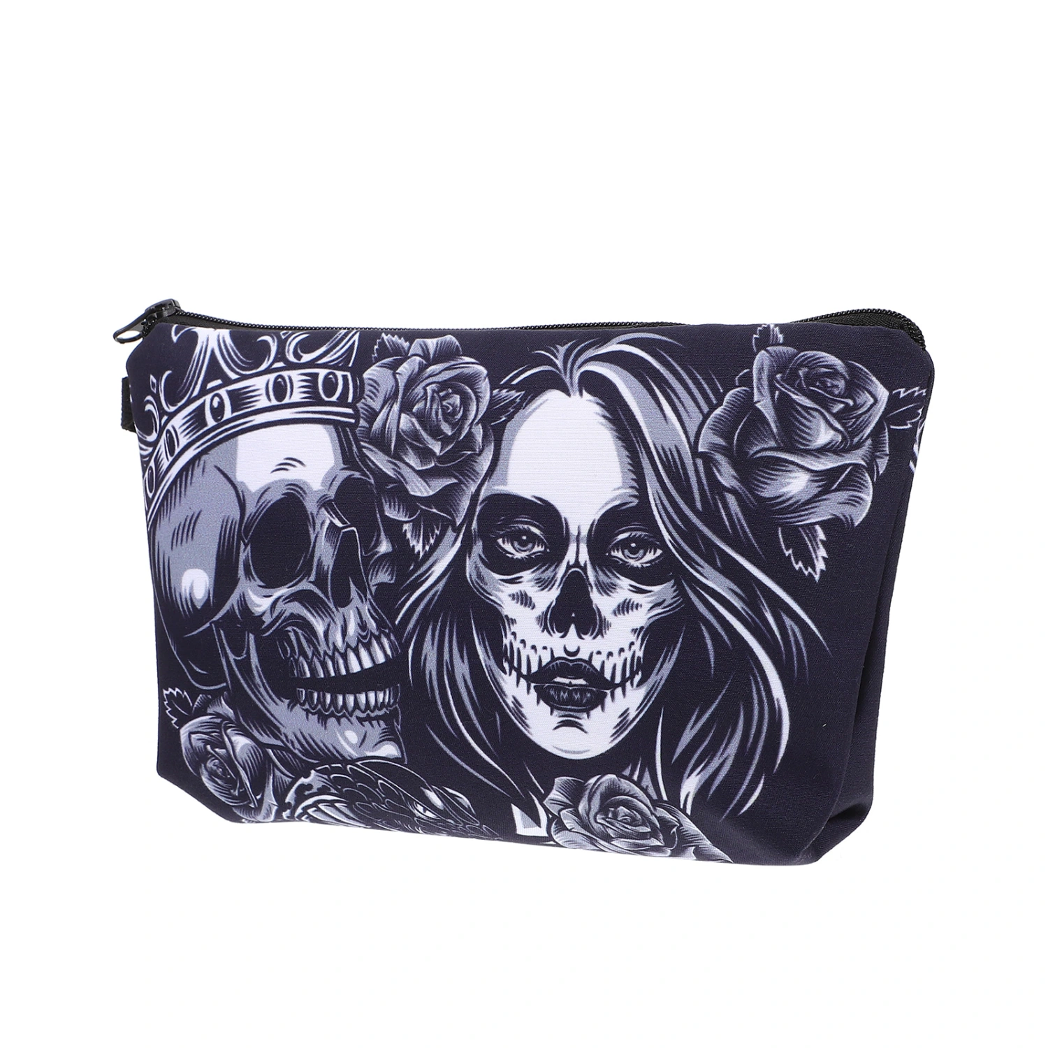 Makeup Product Storage Bag for Women Chic Design Skull Handheld Makeup Pouch