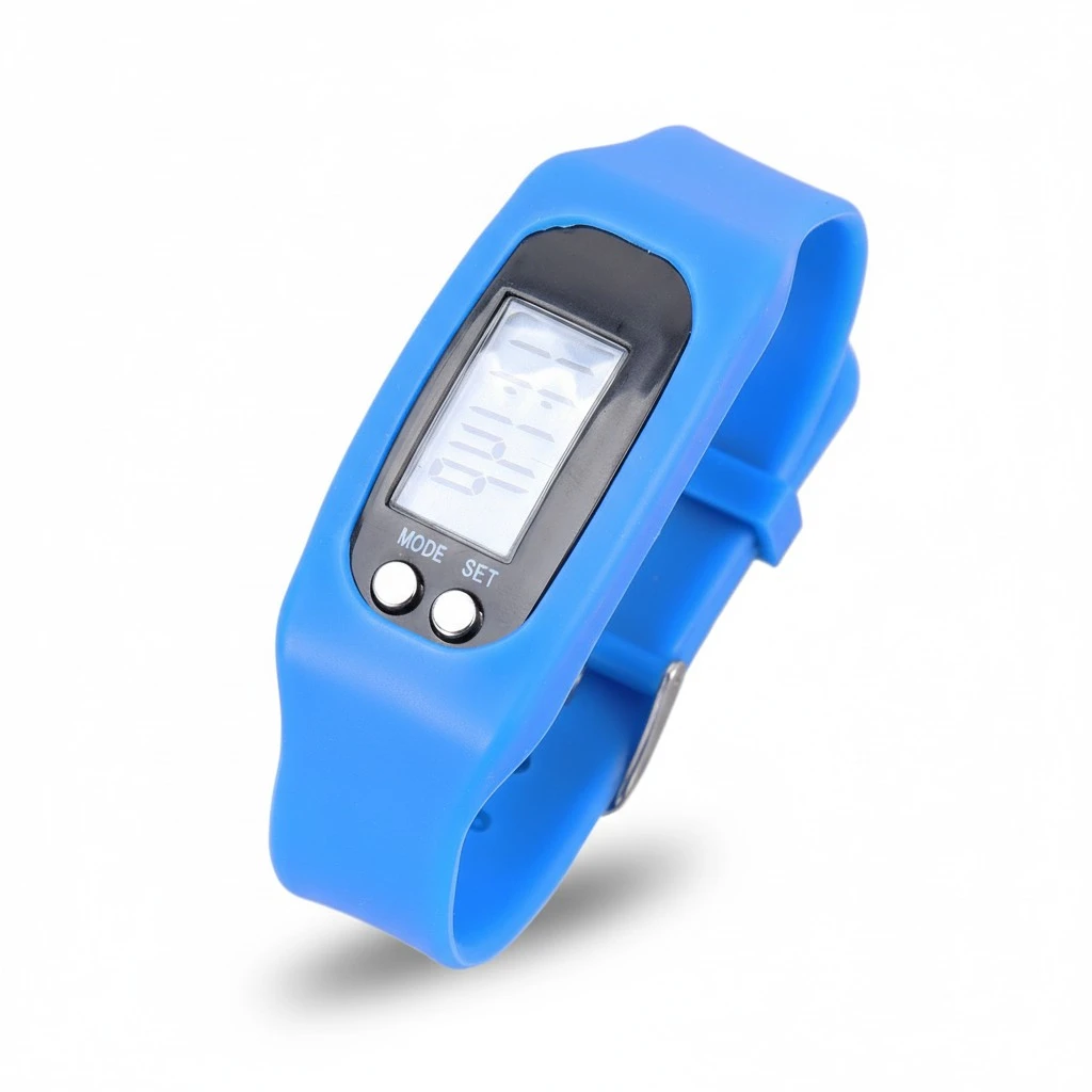 LED Multi Function Pedometer Leisure Sports Watch Calorie Monitoring Electronic Watch Blue