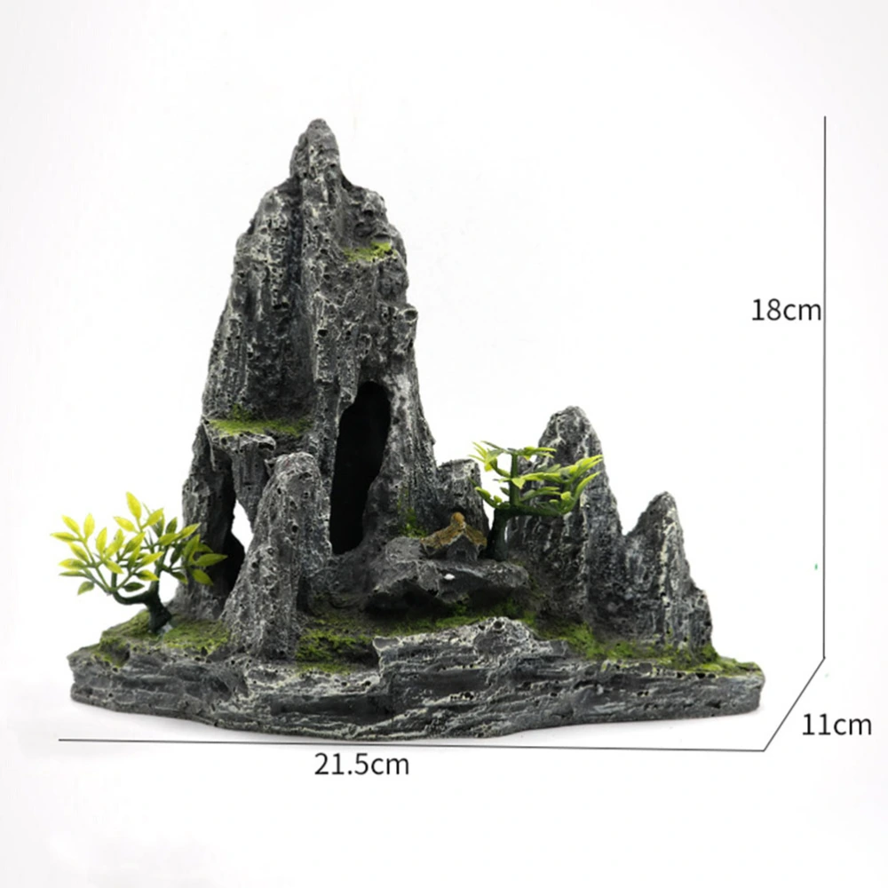 Fish Tank Artificial Mountain Ornament Creative Resin Hill Aquarium Landscape Decor