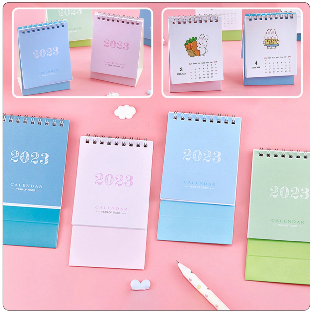 Catoon Small Calendar Decorative Desktop Calendar 2023 Paper Calendar Durable Desktop Calendar