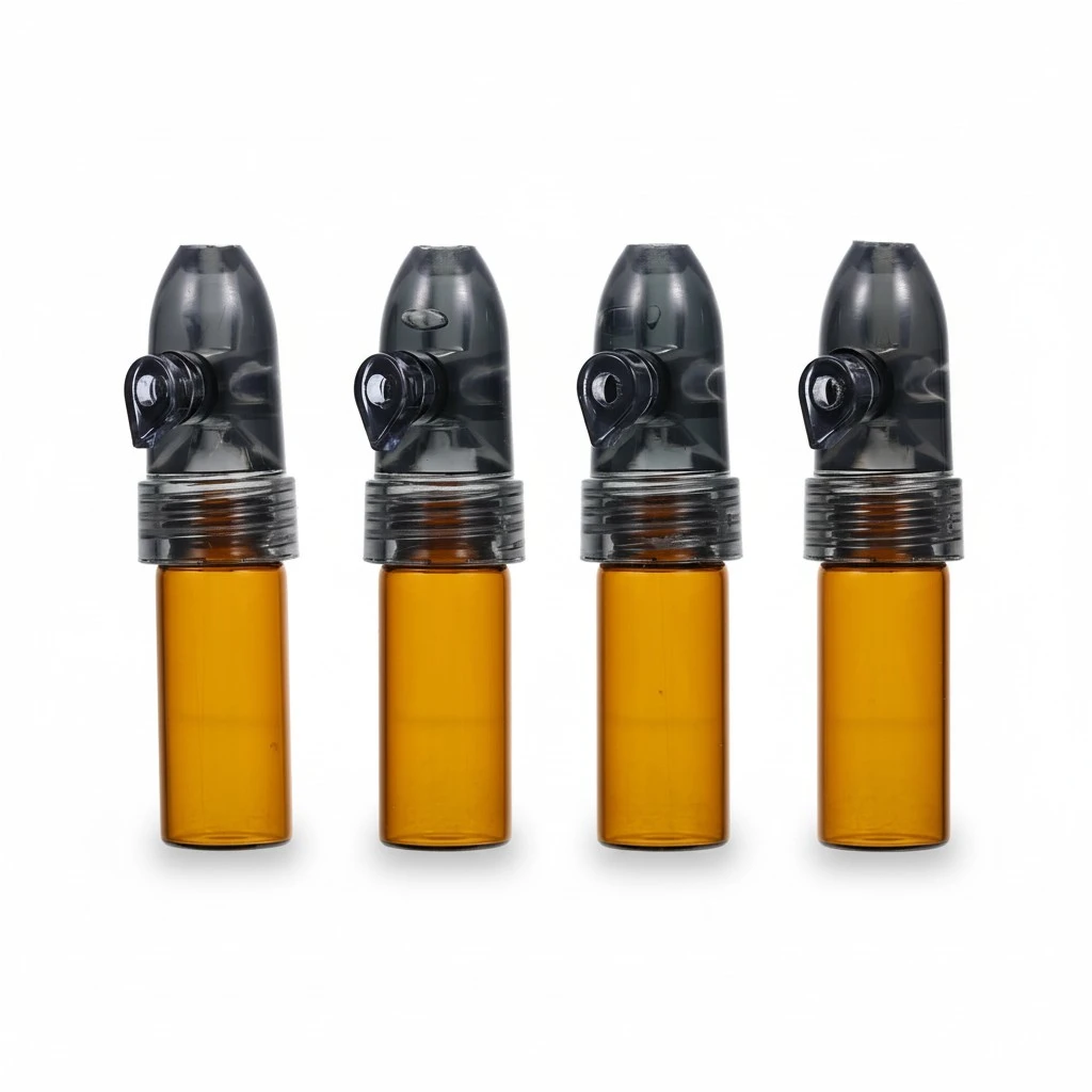 4Pcs Portable Pills Container Travel Pills Carry Case Glass Tablet Storage Box