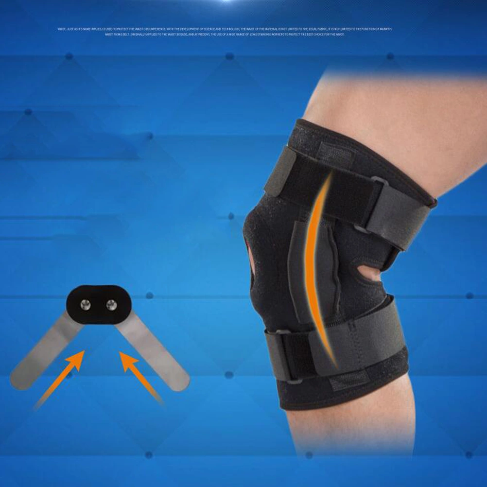 1PC Knee Pads Adjustable Brace Support Knee Protector Practical Volleyball Kneepad for Adults Sports Cycling (Black, Size L)
