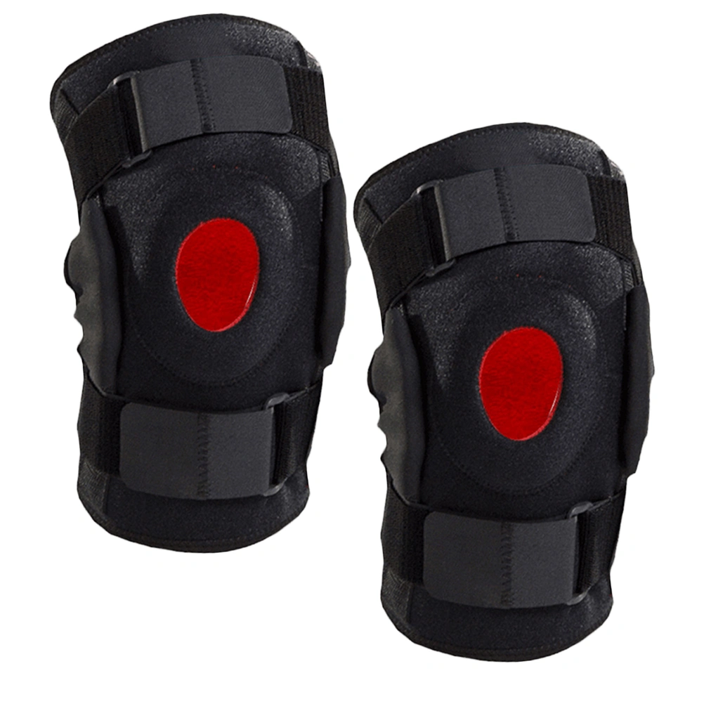 1PC Knee Pads Adjustable Brace Support Knee Protector Practical Volleyball Kneepad for Adults Sports Cycling (Black, Size L)