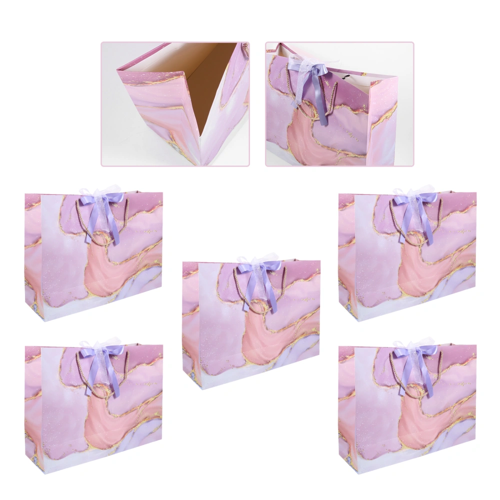 5Pcs Paper Gift Bags Gift Decorative Pouch Oil Painting Style Paper Totes