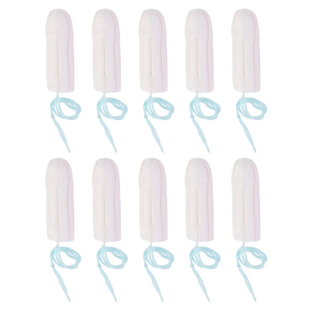 10pcs Cotton Sanitary Tampons for Day and Night Use One-time Female Sanitary Supplies