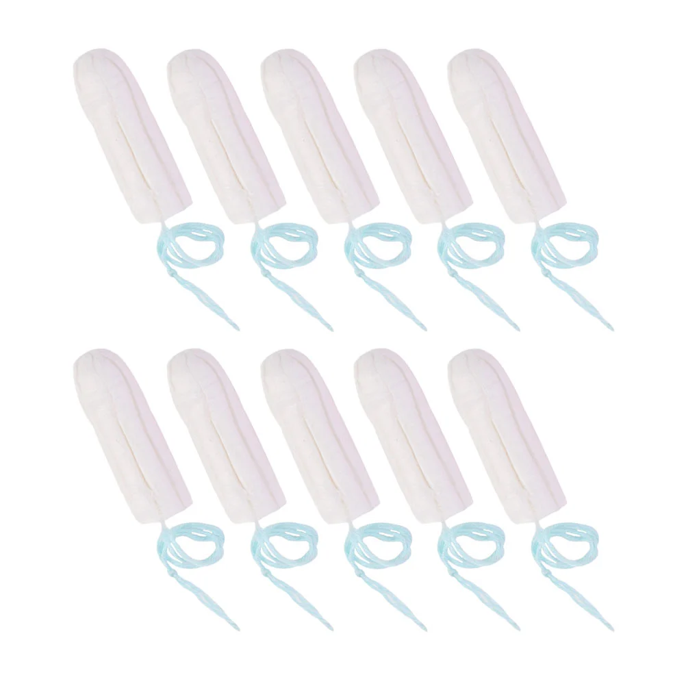 10pcs Cotton Sanitary Tampons for Day and Night Use One-time Female Sanitary Supplies