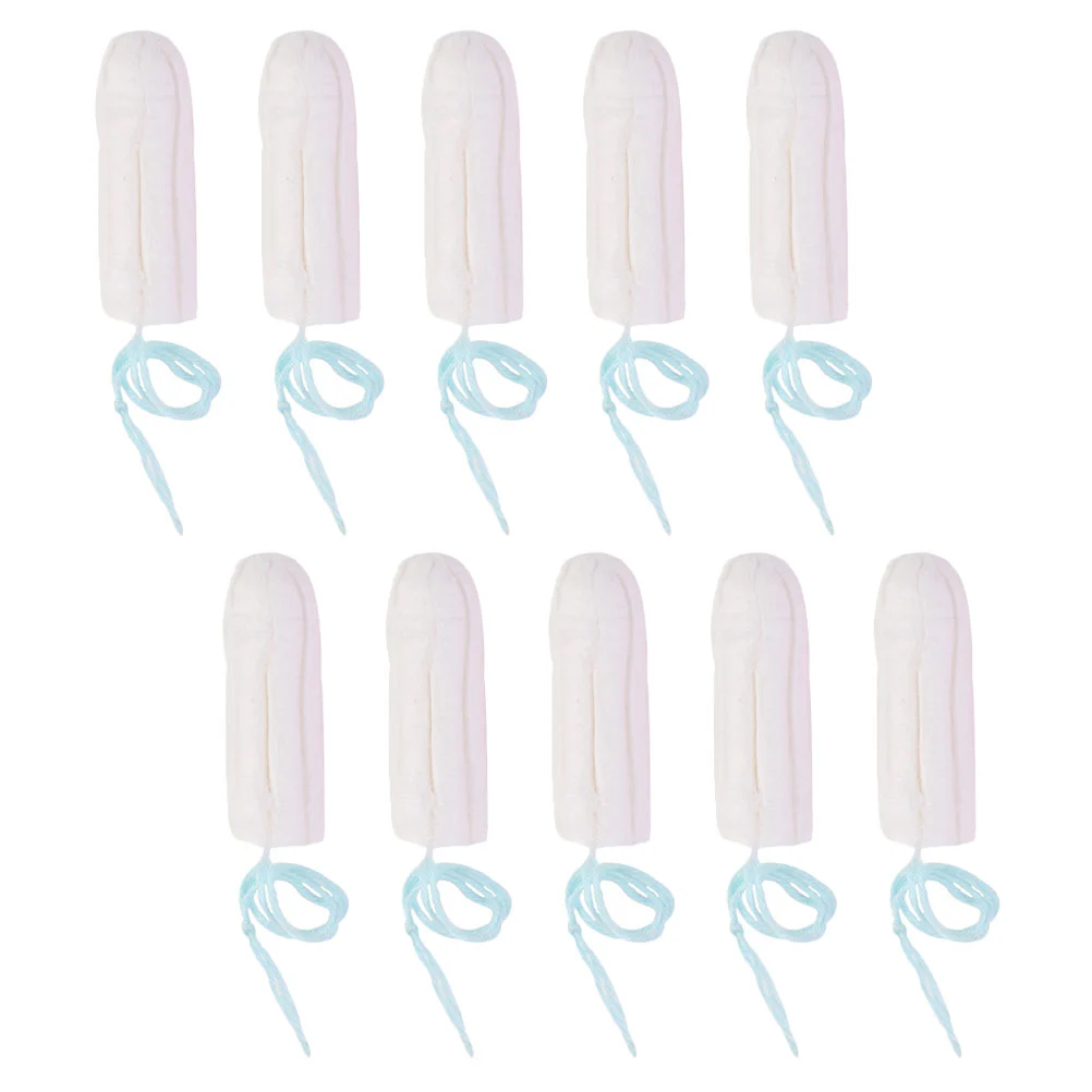 10pcs Cotton Sanitary Tampons for Day and Night Use One-time Female Sanitary Supplies