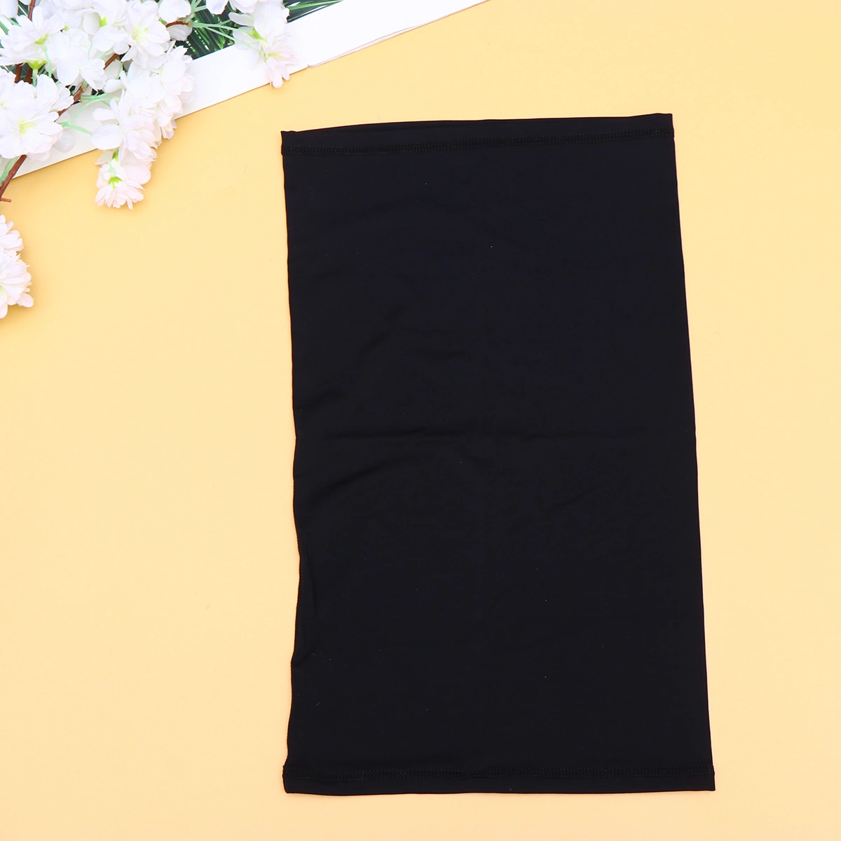 Black Multifunctional Face Scarf Ice Silk Neck Gaiter UV Protection Face Cover Dustproof Neckerchief Headwrap Breathable Mask Headwear Cool Blindfold for Riding Outdoor Fishing