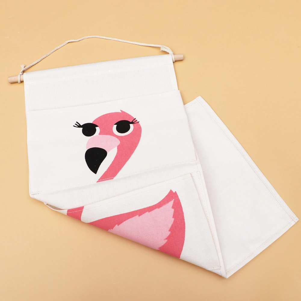 Creative Storage Bag Useful Hanging Bag Animal Shape Design Storage Bag Wall Decorative Closet Hanging Storage Bag (Flamingo)