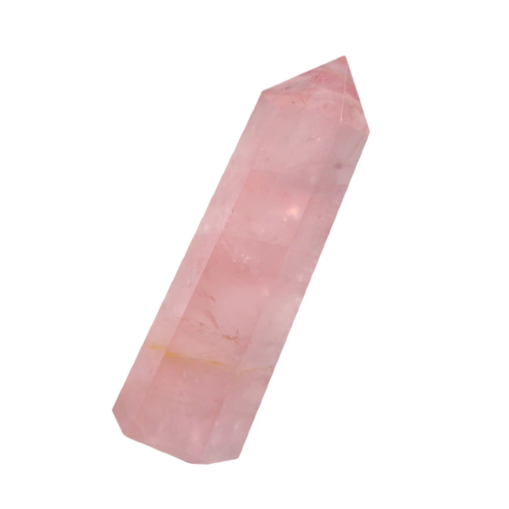 Delicate Natural Pink Hexagonal Stone Crystal Wand Point Healing Mineral Stone
