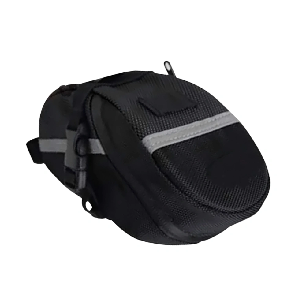 Multi-functional Mountain Bike Waterproof Cycling Rear Seat Bag Strap-On Bike Saddle Bag (Black)