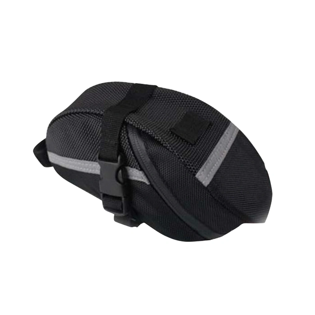Multi-functional Mountain Bike Waterproof Cycling Rear Seat Bag Strap-On Bike Saddle Bag (Black)