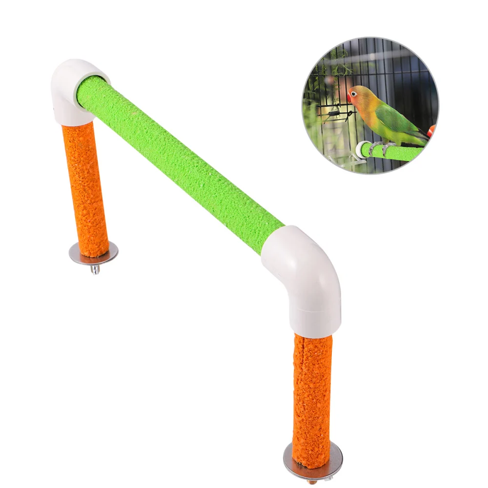 26cm Parrot Claws Grinding Training Stand Rack Wood Perch Toy for Pet Bird