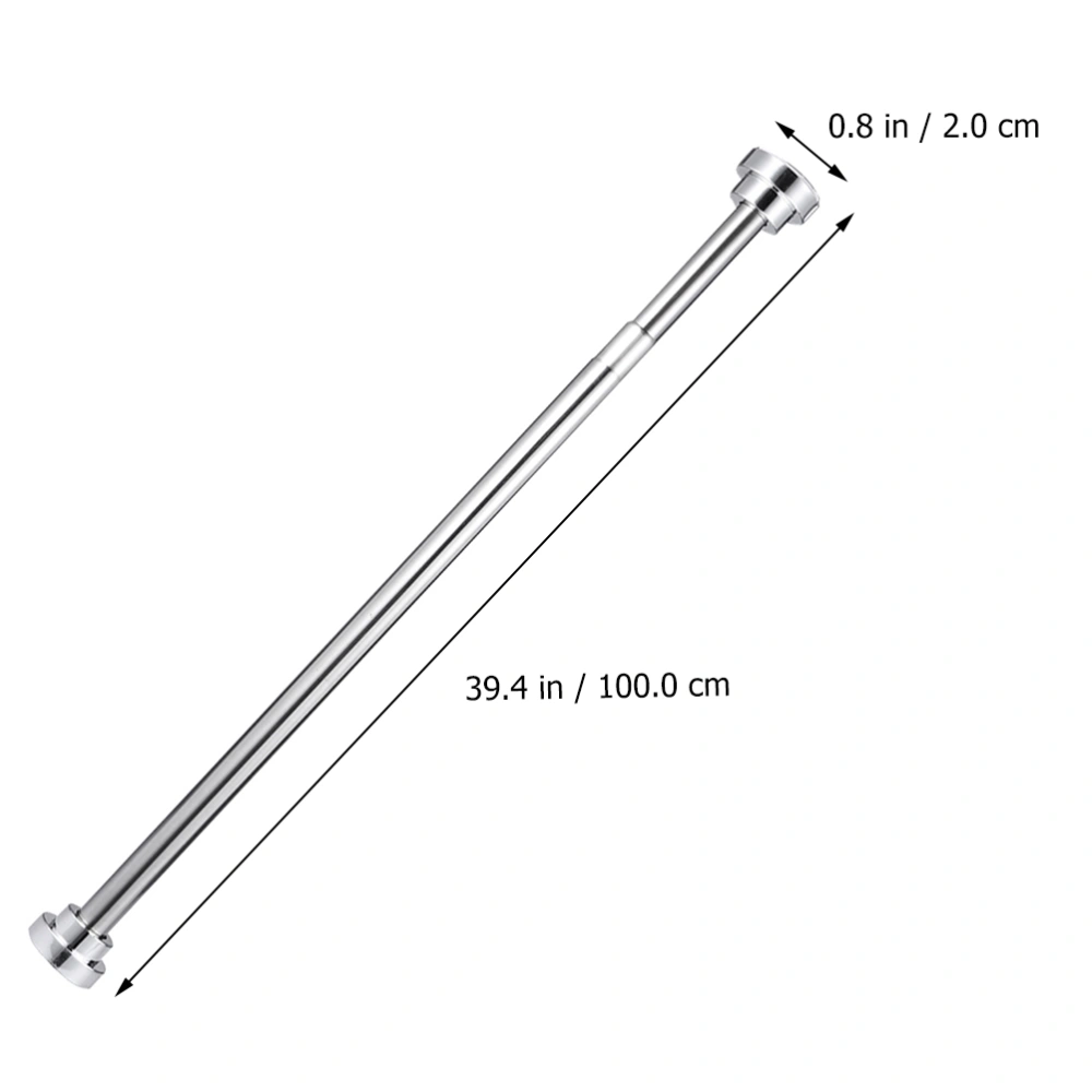 1 Pc Punch-free Clothes Rail Durable Window Rod Practical Telescopic Rod(Silver)