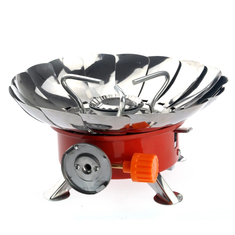 Portable Folding Lotus Style Windproof Camping Stove Butane Gas Stove