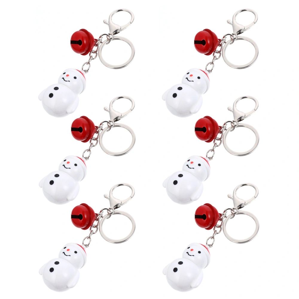 6Pcs Christmas Keychain Ornaments Creative Bags Hanging Pendants Key Chains