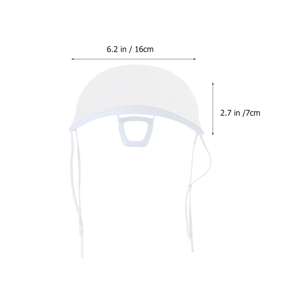 10PCS Transparent Sanitary Mouth Mask Plastic Mouth Shield Antifog Open Mask with Detachable Chin Support for Restaurant Hotel Beauty Salon(White Frame)