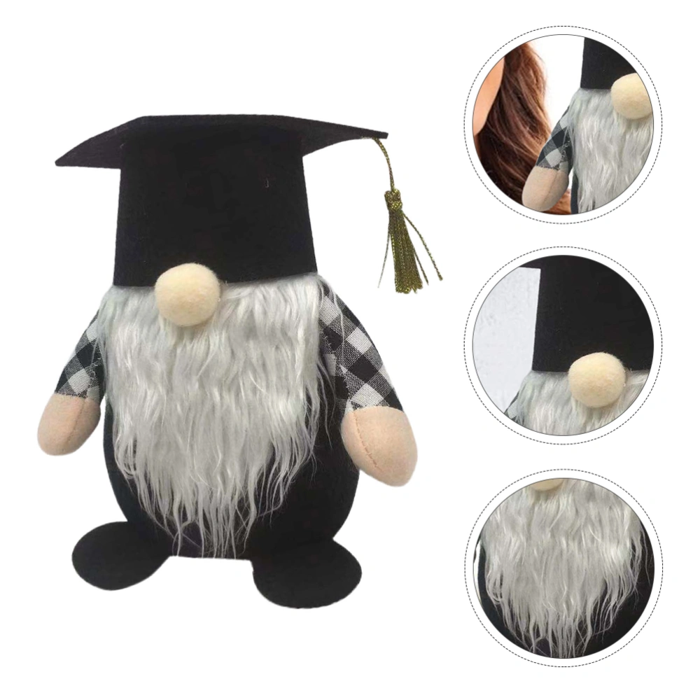 1pc Graduation Season Faceless Gnome Adornment Home School Doll Ornament