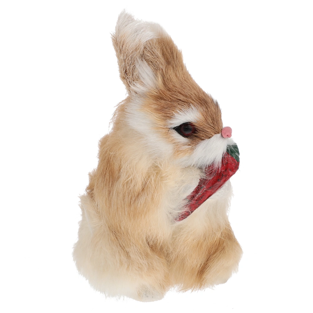 1Pc Simulated Rabbit Plush Doll Toy Adorable Bunny Doll Desktop Decoration