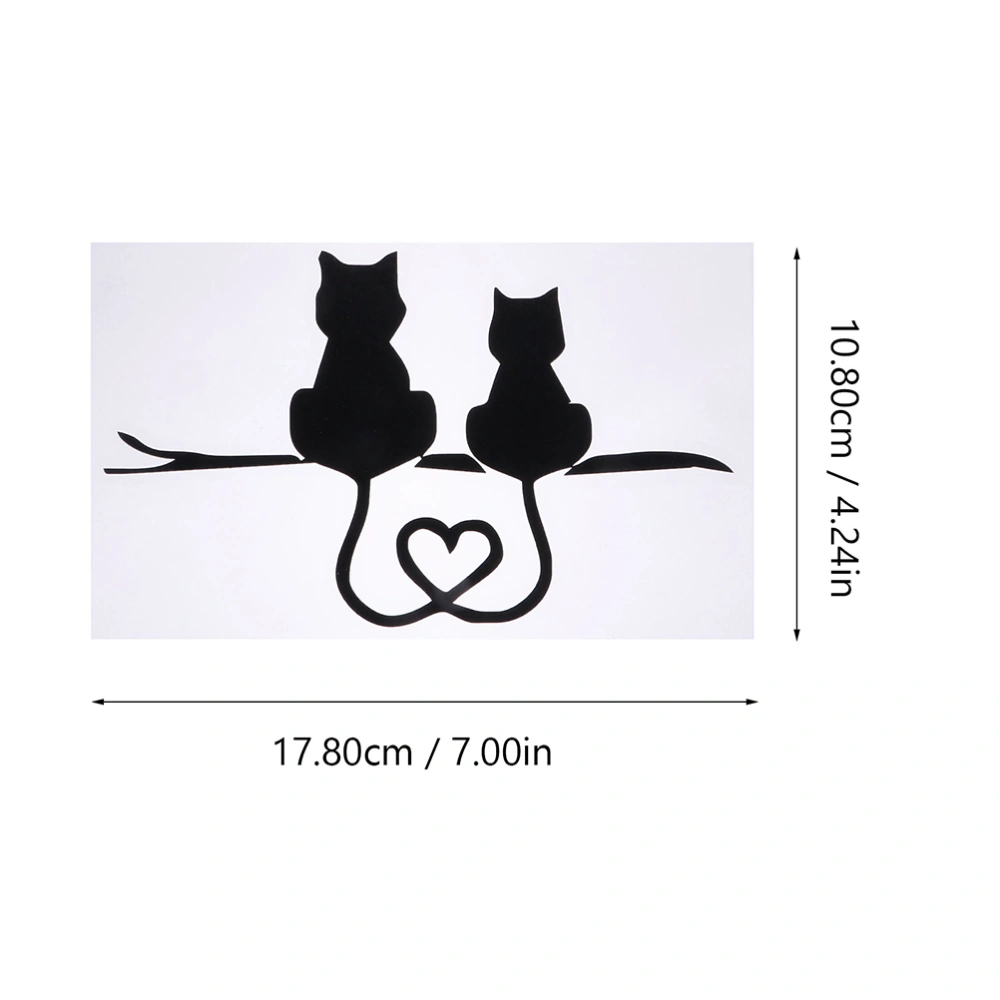 6pcs Cat Pattern Car Stickers Car Reflective Cartoon Animal Auto Decor Sticker