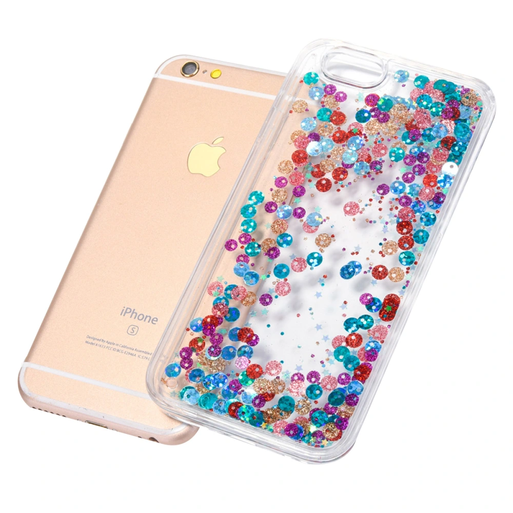 TPU Fish Scale Series Glitter Liquid Dynamic Mobile Phone Case Compatible with iPhone 6/6s - Random Color