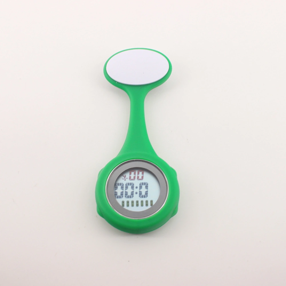 LCD Digital Display Electric Watch Practical Nurse Watch Fashion Pocket Watch Green