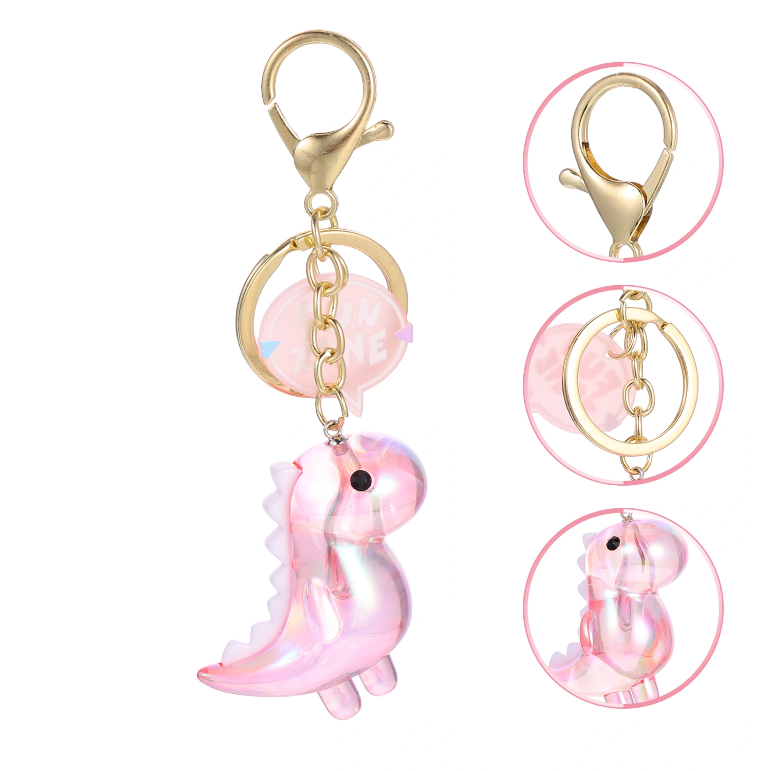 1Pc Keychain Dinosaur Pendant Acrylic Dinosaur Toy Keychain Hanging Ornament